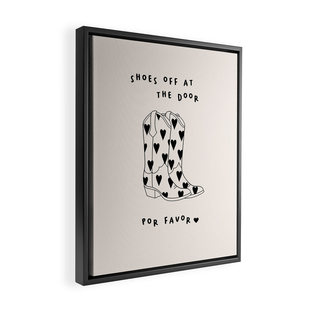 Shoes Off Hallway Print Framed Canvas Print Gallery Image 2