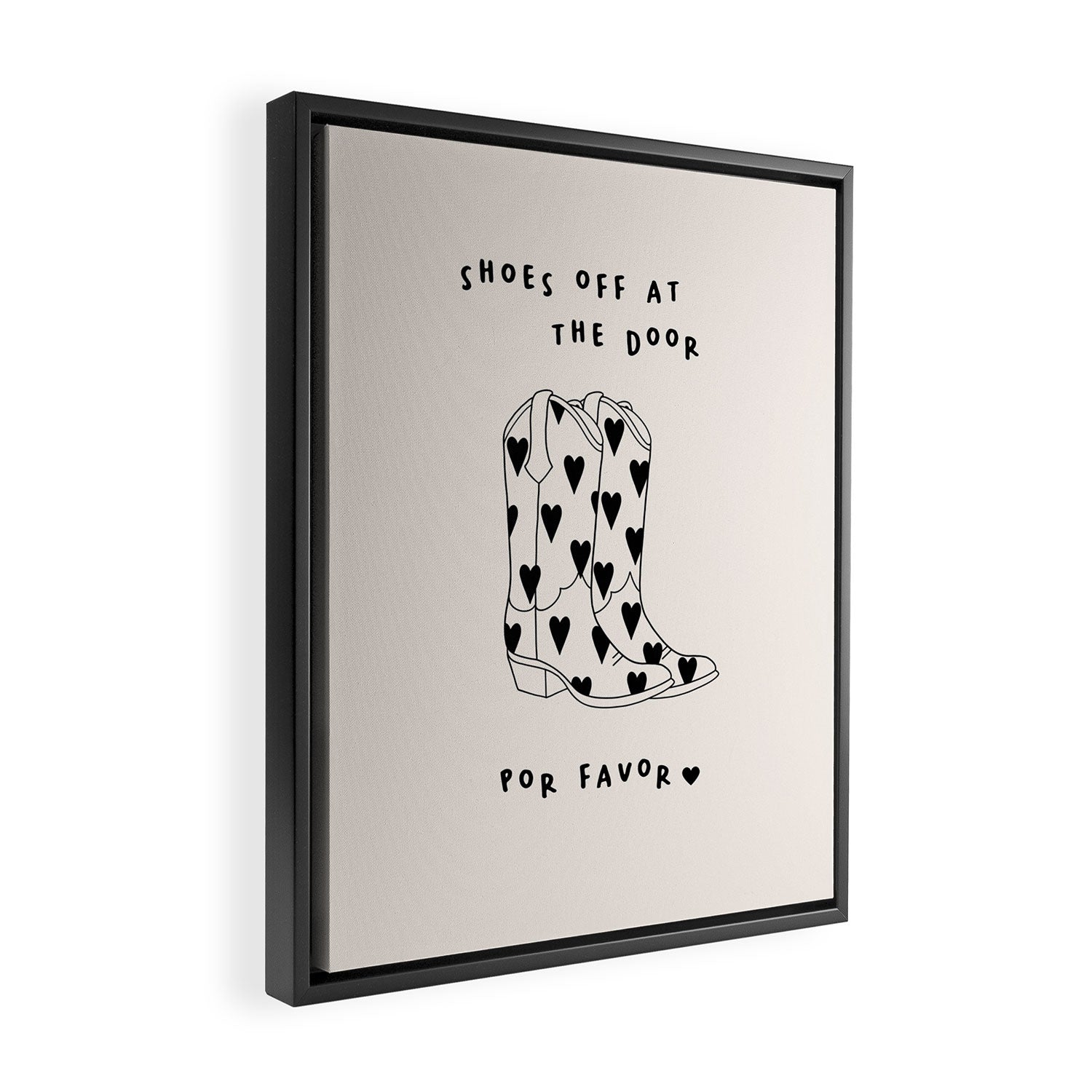 Shoes Off Hallway Print Framed Canvas Print Gallery Image 2