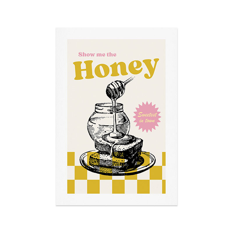 Show Me The Honey Kitchen Print Art Print Gallery Image 1