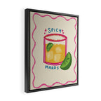 Spicy Margs Cocktail Print Framed Canvas Print Gallery Image 2