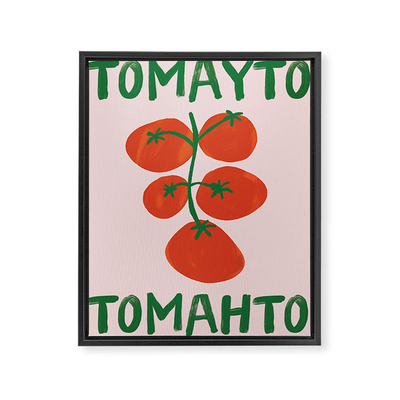 Tomayto Tomahto Kitchen Print Framed Canvas Print Gallery Image 6