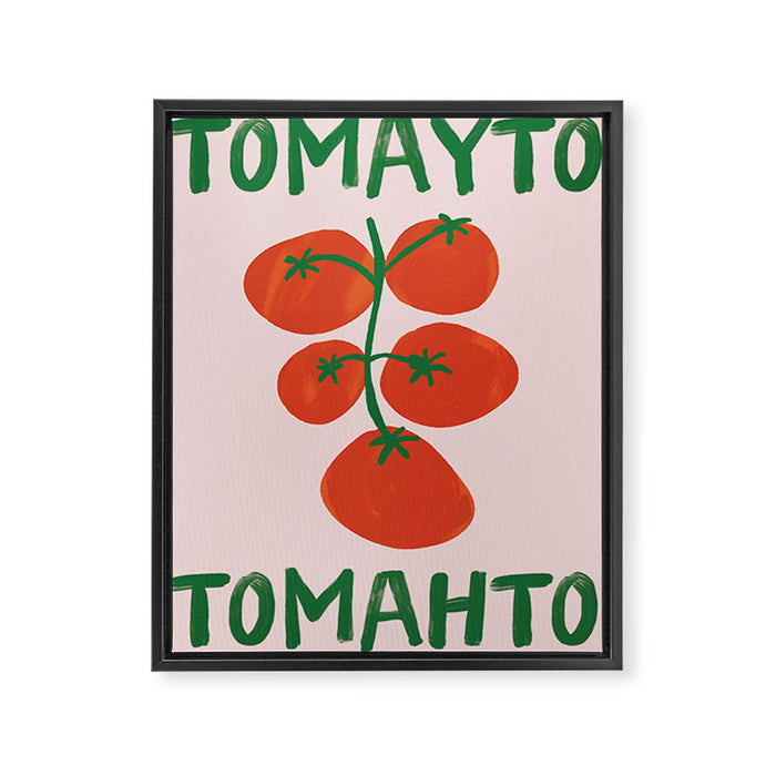Tomayto Tomahto Kitchen Print Framed Canvas Print Gallery Image 1