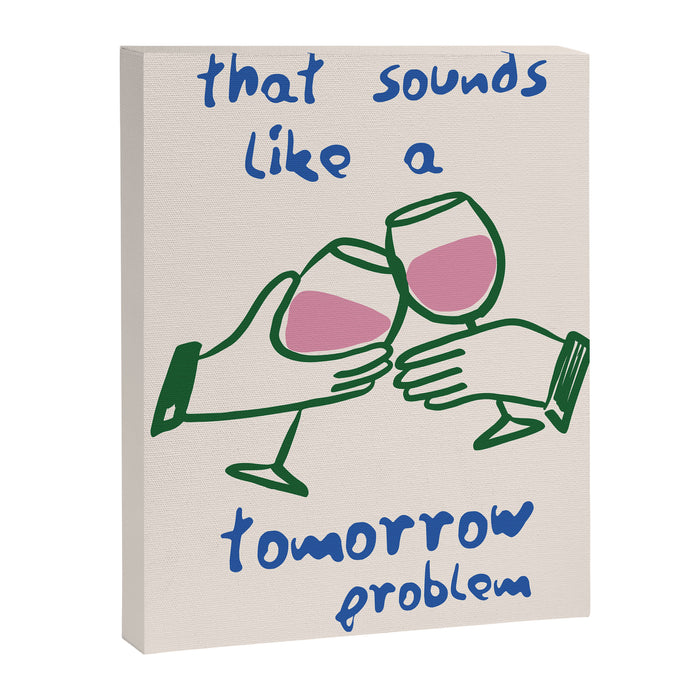 Wine Quote Kitchen Humorous Kitchen Quote Print Canvas Print Gallery Image 1