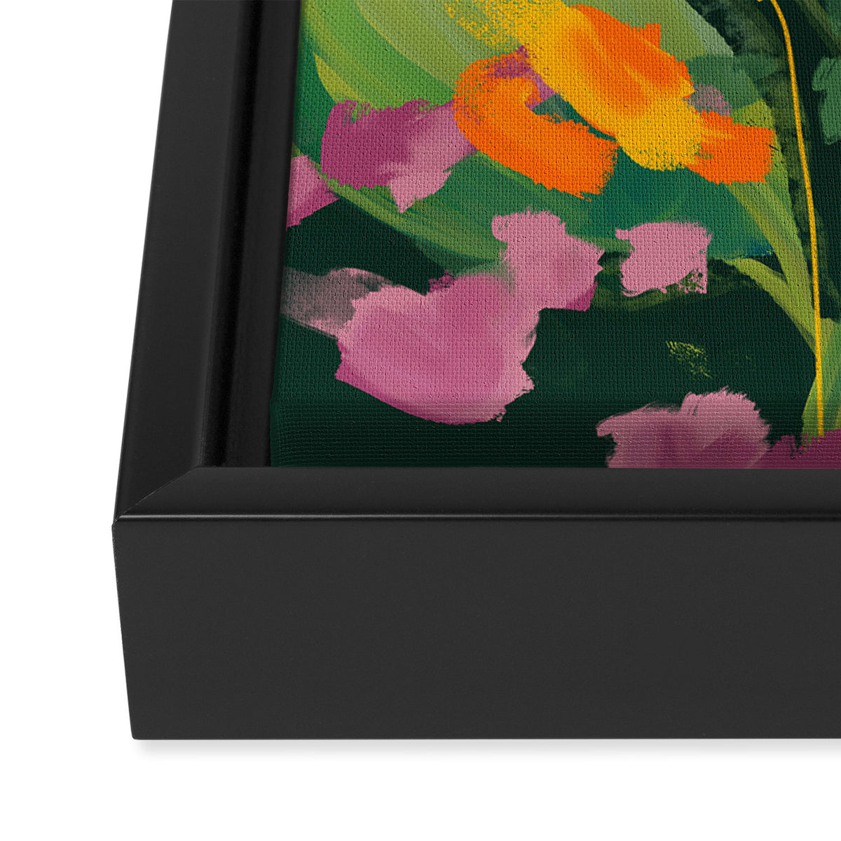 Abstract Floral Evening Framed Canvas Print Gallery Image 3
