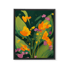 Abstract Floral Evening Framed Canvas Print Gallery Image 8