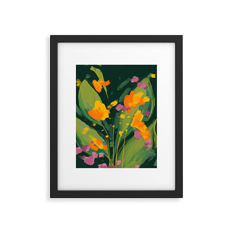 Abstract Floral Evening Framed Art Print Gallery Image 6