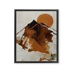 abstract mountains, rustic orange sunrise Framed Canvas Print Gallery Image 8
