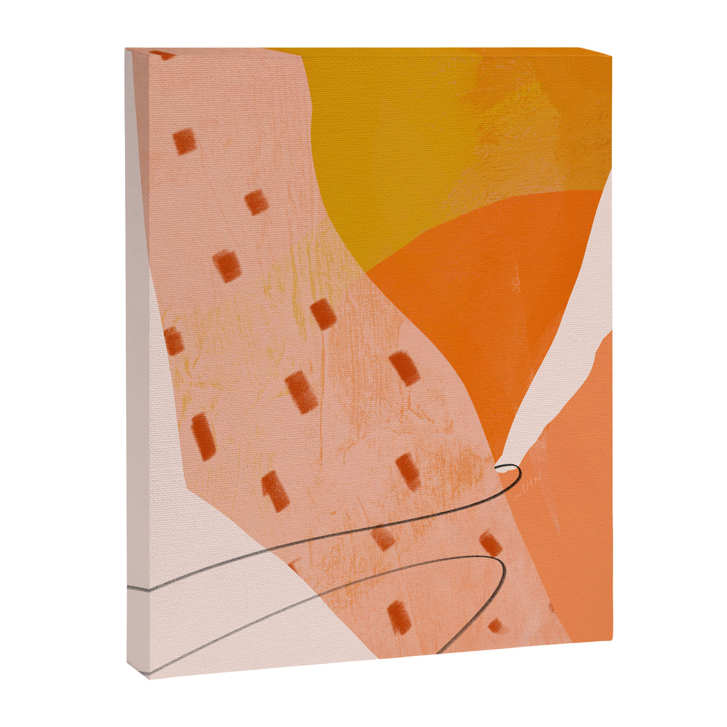 Abstract Sherbet Shapes Of Orange And Yellow. Canvas Print Gallery Image 8