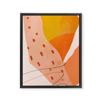 Abstract Sherbet Shapes Of Orange And Yellow. Framed Canvas Print Gallery Image 8