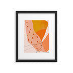 Abstract Sherbet Shapes Of Orange And Yellow. Framed Art Print Gallery Image 6