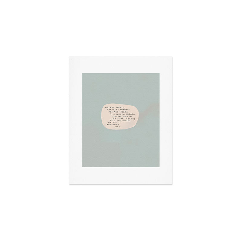 Be Still And Rest. Art Print Gallery Image 1