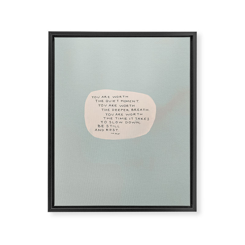 Be Still And Rest. Framed Canvas Print Gallery Image 8