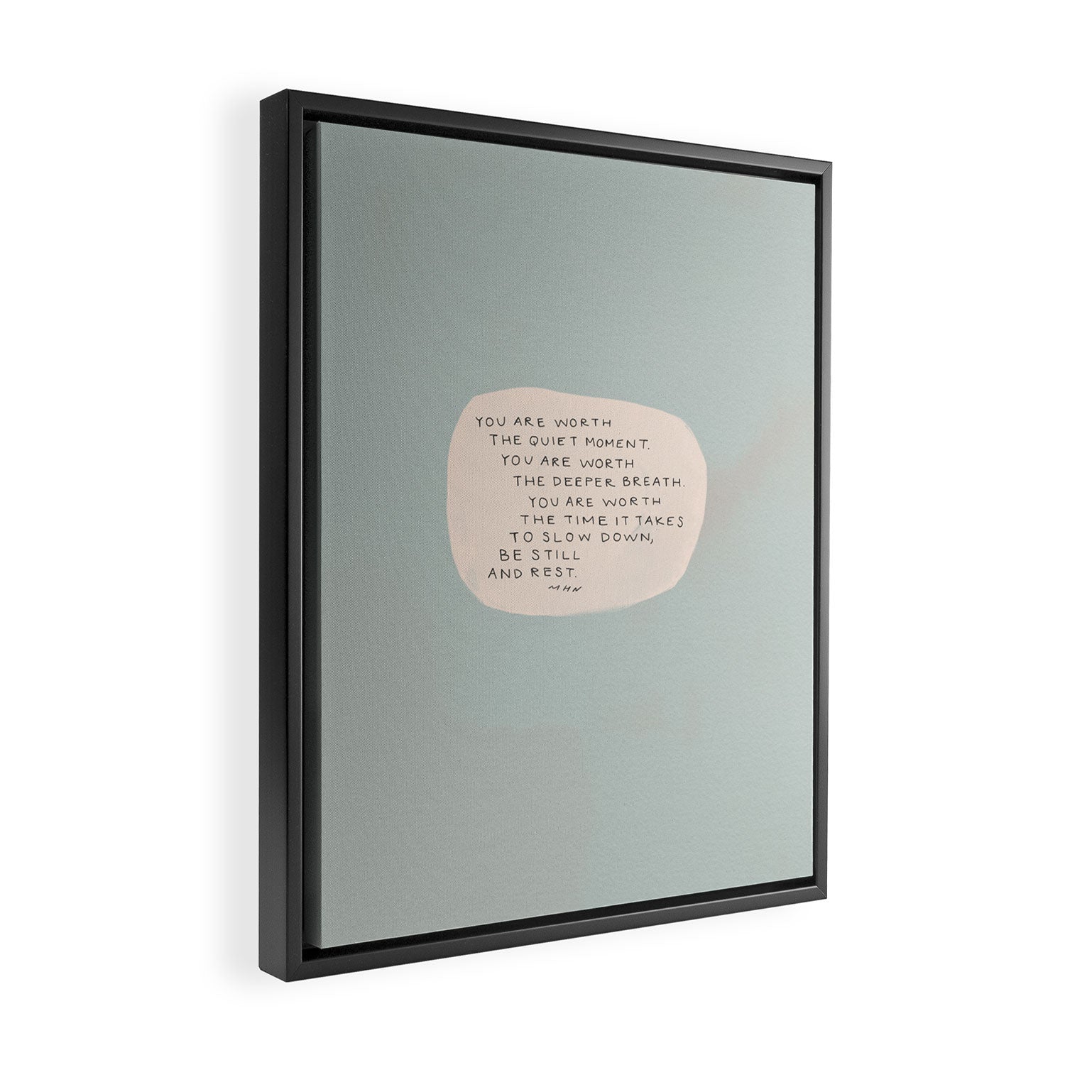 Be Still And Rest. Framed Canvas Print Gallery Image 2