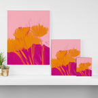 Bloom In Orange & Pink Canvas Print Gallery Image 3