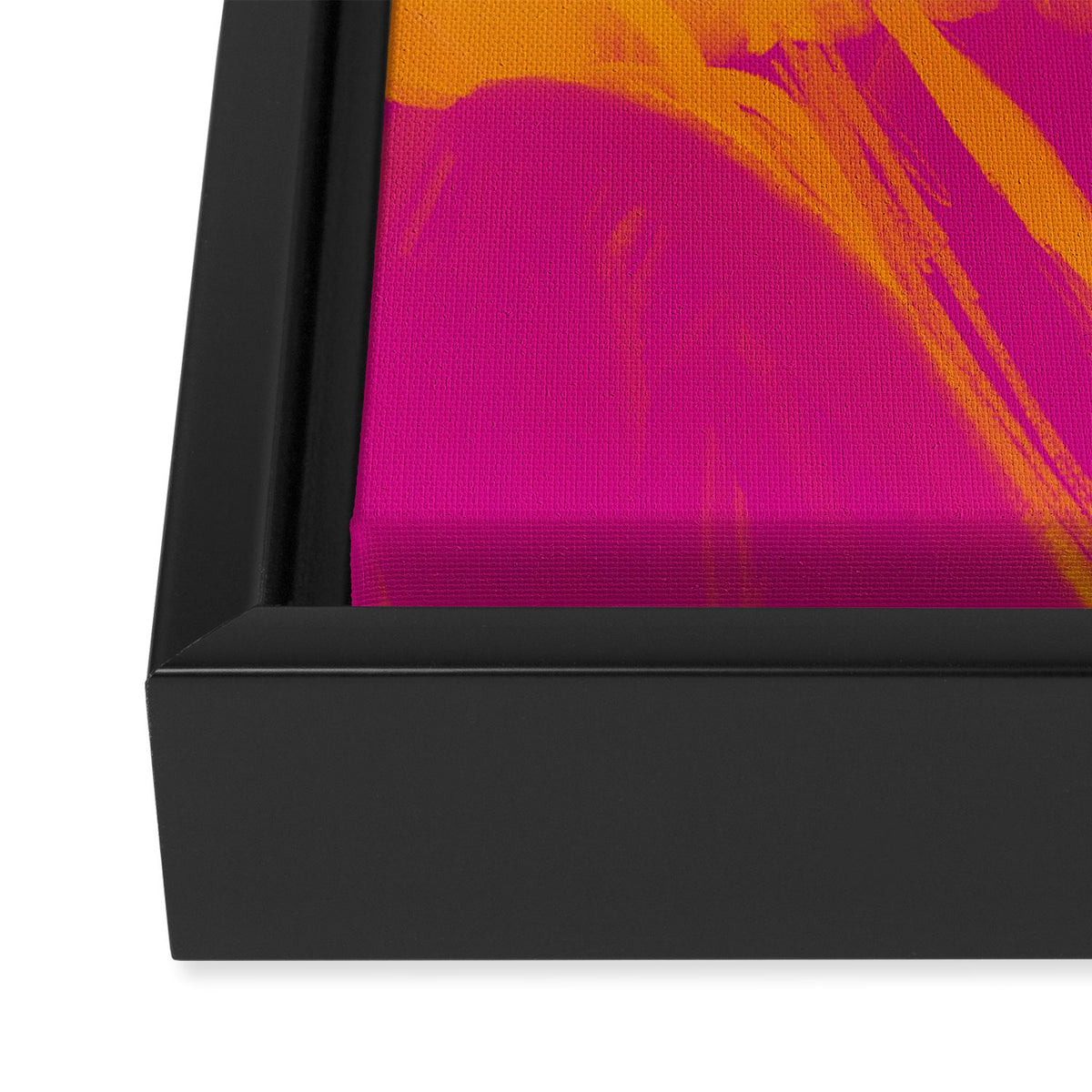 Bloom In Orange & Pink Framed Canvas Print Gallery Image 3