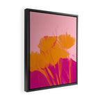 Bloom In Orange & Pink Framed Canvas Print Gallery Image 2