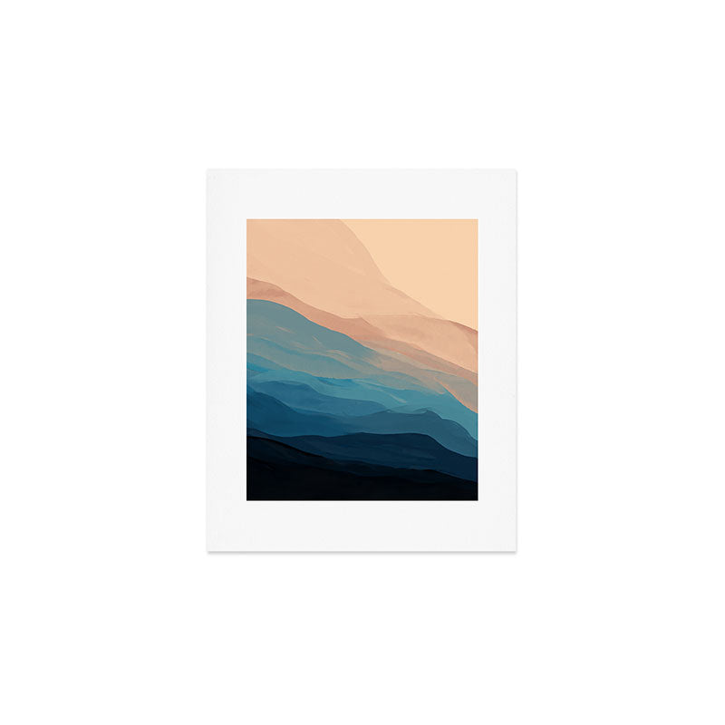 Blue Waves In Desert Peaks Art Print Gallery Image 1