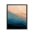 Blue Waves In Desert Peaks Framed Canvas Print Gallery Image 8