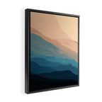 Blue Waves In Desert Peaks Framed Canvas Print Gallery Image 2