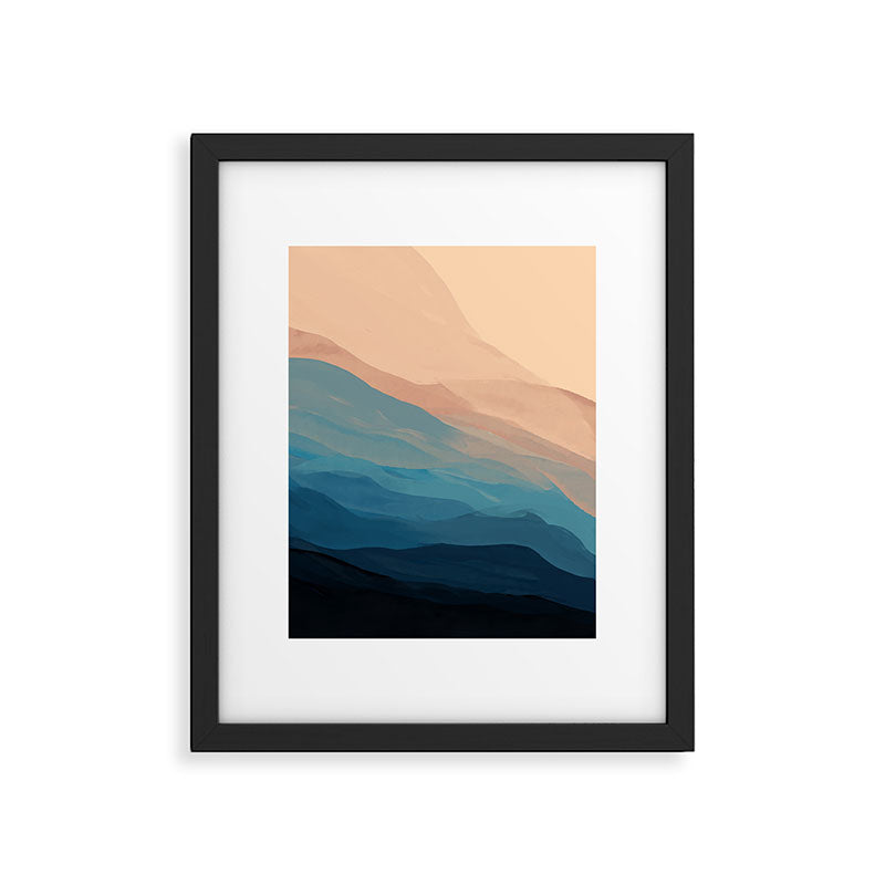 Blue Waves In Desert Peaks Framed Art Print Gallery Image 6