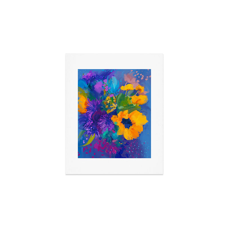 Bouquet In Blue Art Print Gallery Image 1