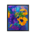 Bouquet In Blue Framed Canvas Print Gallery Image 8