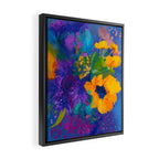 Bouquet In Blue Framed Canvas Print Gallery Image 2