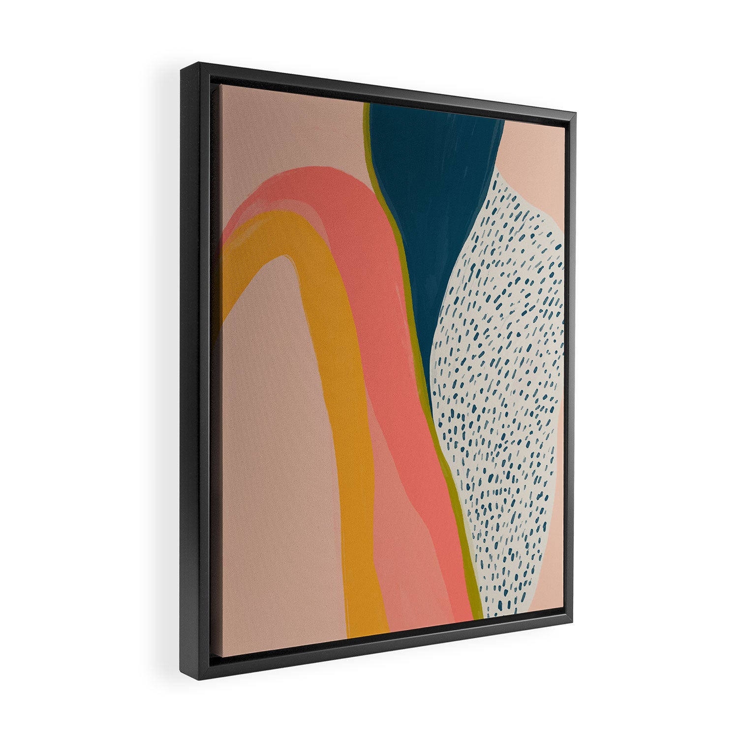 Colorful Abstract Textures Framed Canvas Print Gallery Image 2