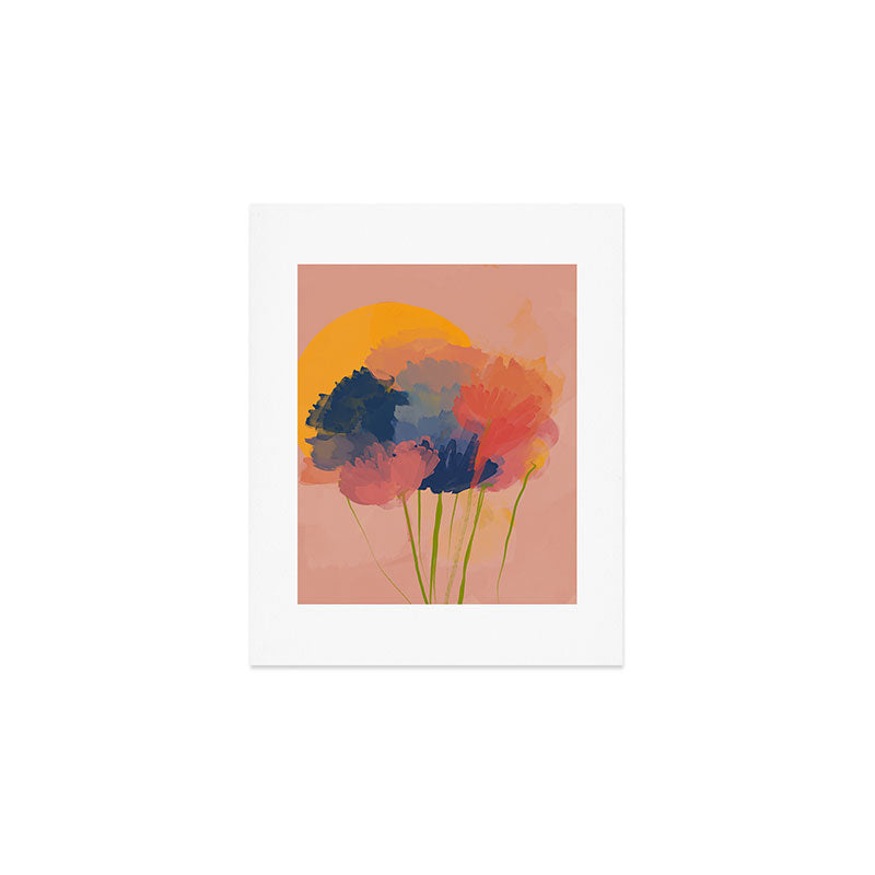 Colorful Messy Flowers In The Sun Art Print Gallery Image 1