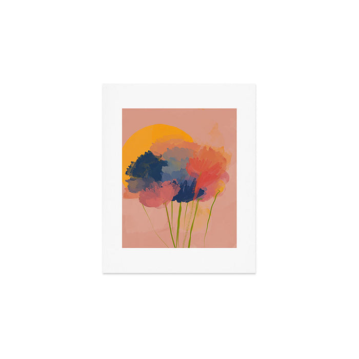 Colorful Messy Flowers In The Sun Art Print Gallery Image 1