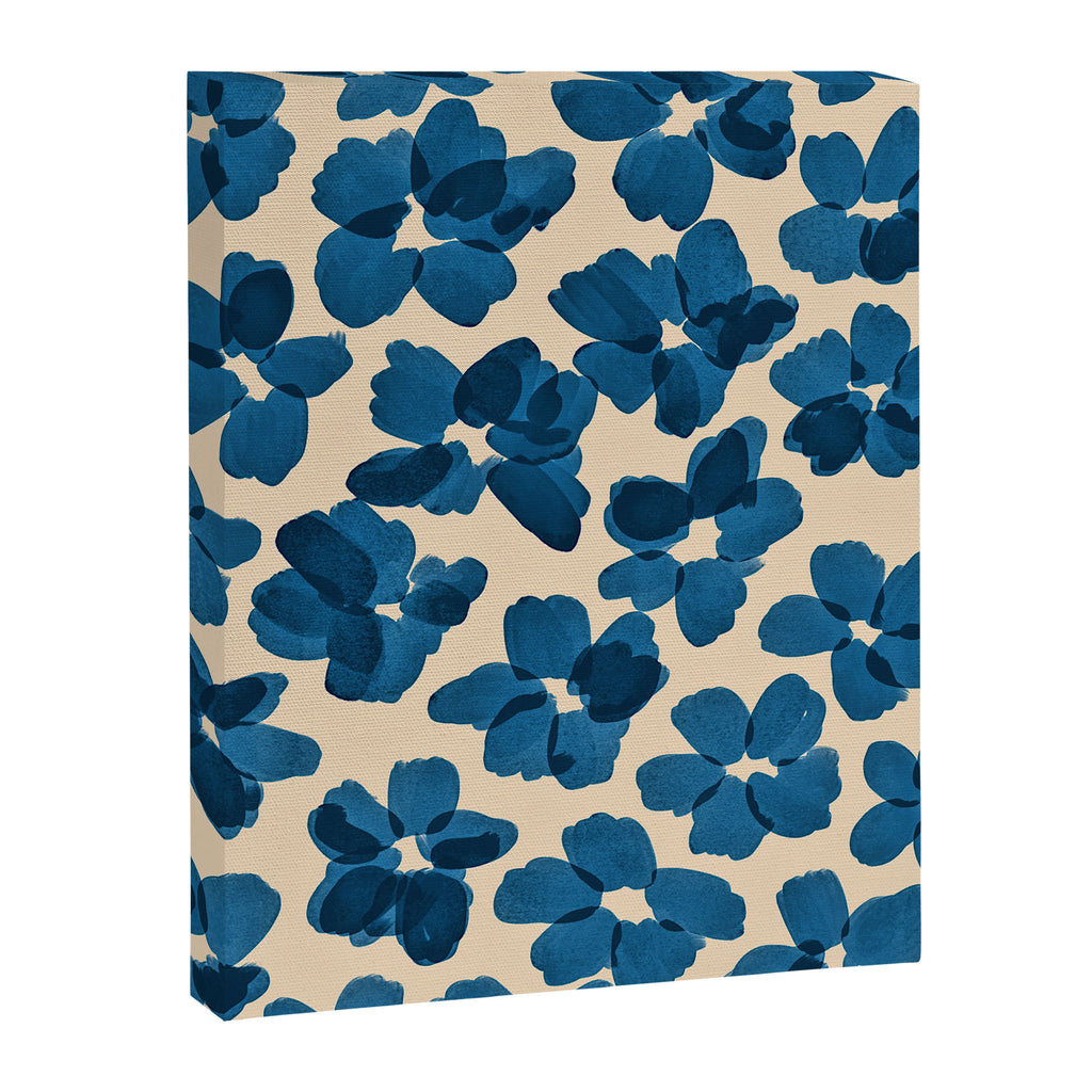 Deep Blue Flowers Canvas Print Gallery Image 8