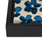 Deep Blue Flowers Framed Canvas Print Gallery Image 3