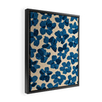 Deep Blue Flowers Framed Canvas Print Gallery Image 2