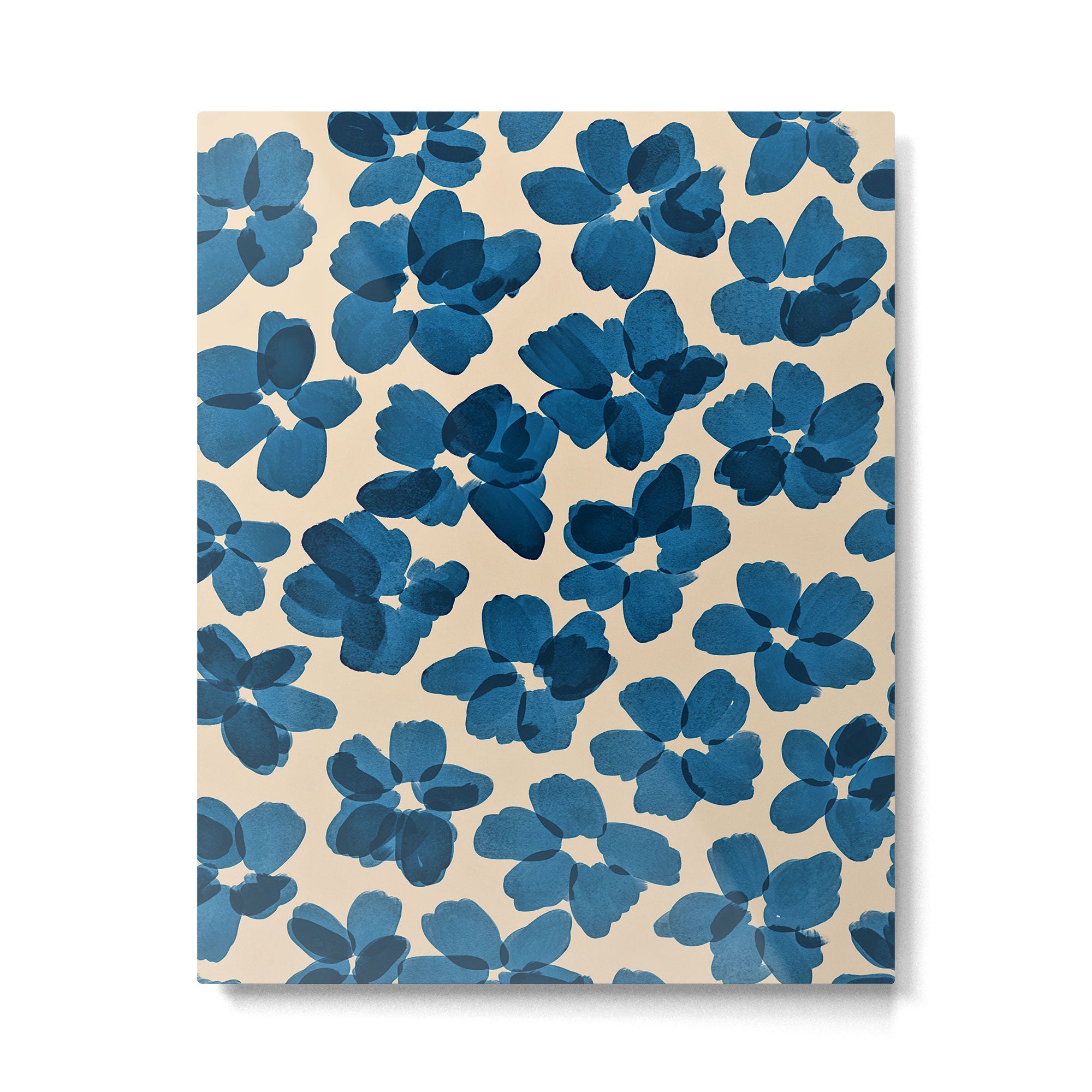 Deep Blue Flowers Metal Print Gallery Image 6