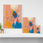 Find Joy. The Abstract Colorful Florals Canvas Print Gallery Image 3