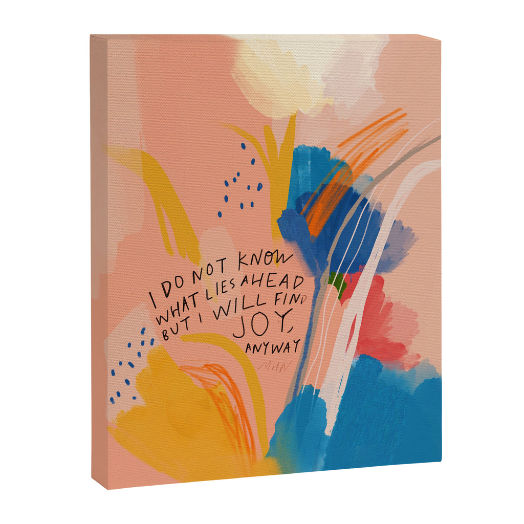 Find Joy. The Abstract Colorful Florals Canvas Print Gallery Image 3