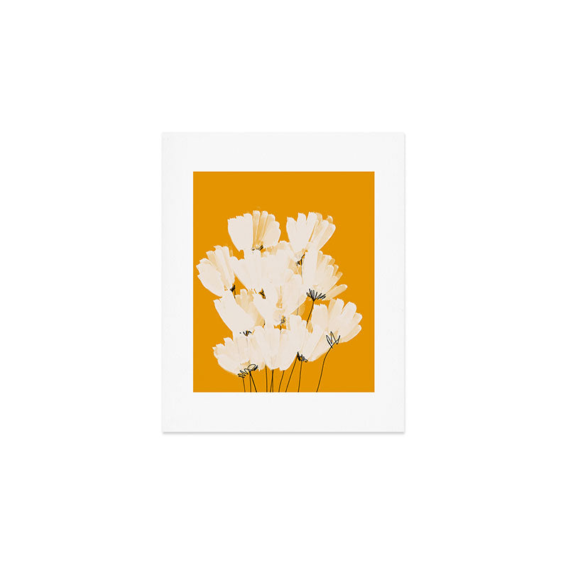 Flowers In Tangerine Art Print