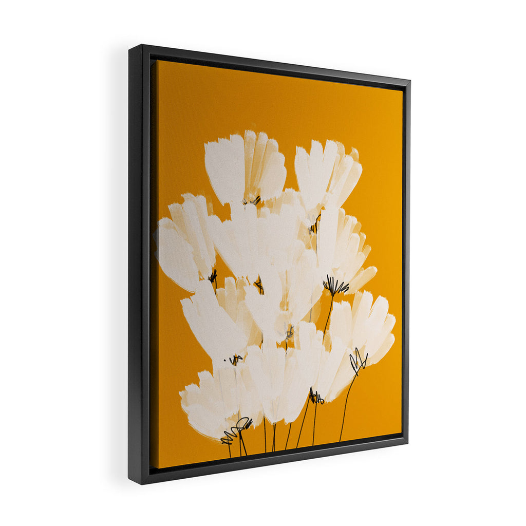 Flowers In Tangerine Framed Canvas Print Gallery Image 2