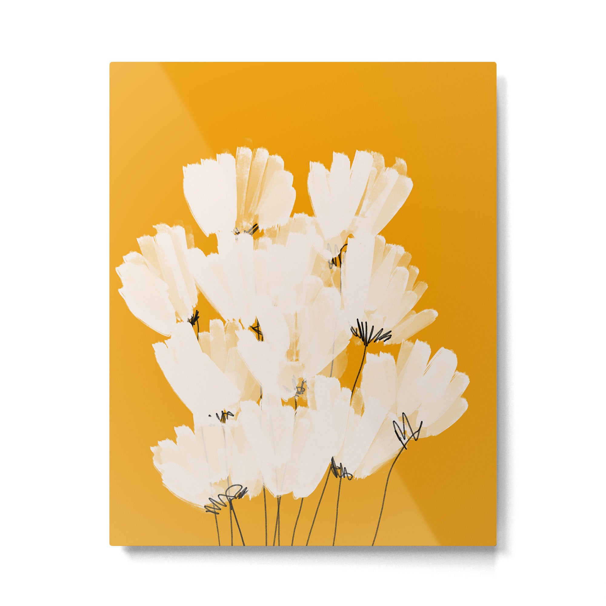 Flowers In Tangerine Metal Print Gallery Image 6