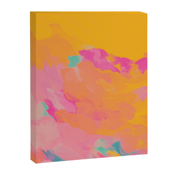 full color abstract sunset Canvas Print Gallery Image 1