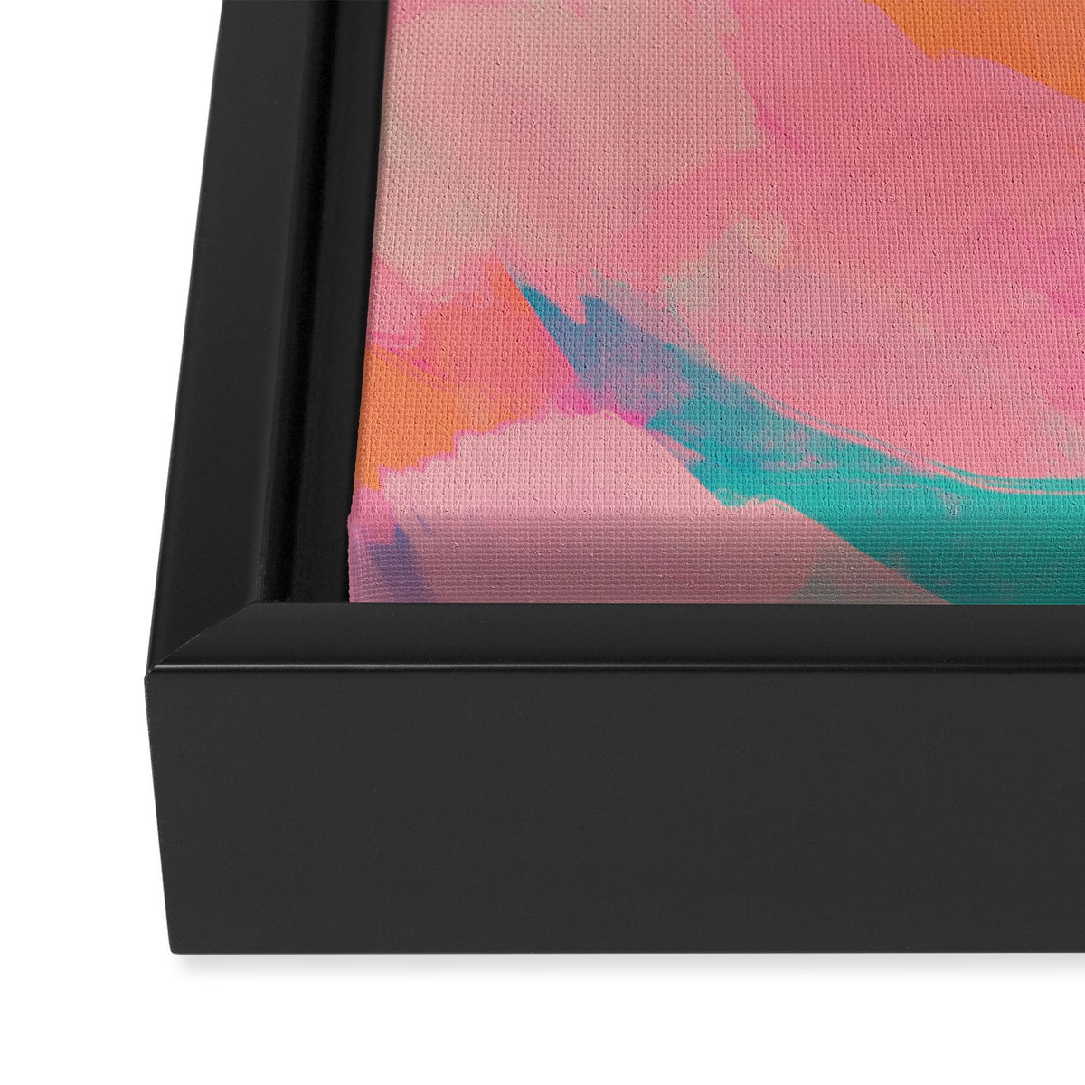 full color abstract sunset Framed Canvas Print Gallery Image 3