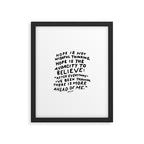 "Hope Is Not Wishful Thinking. Hope Is The Audacity To Believe" | Hand Lettered Motivational Design Framed Art Print Gallery Image 6