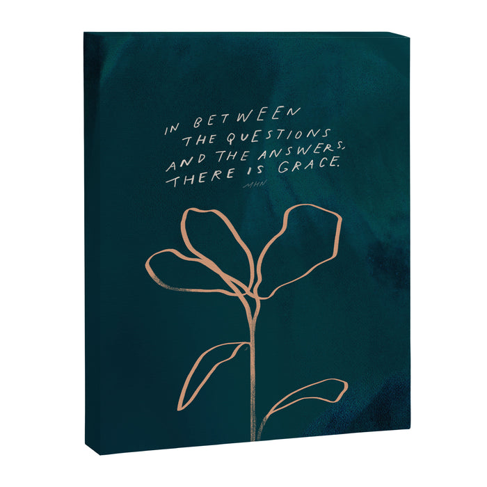 "In Between The Questions And The Answers, There Is Grace." Canvas Print Gallery Image 1