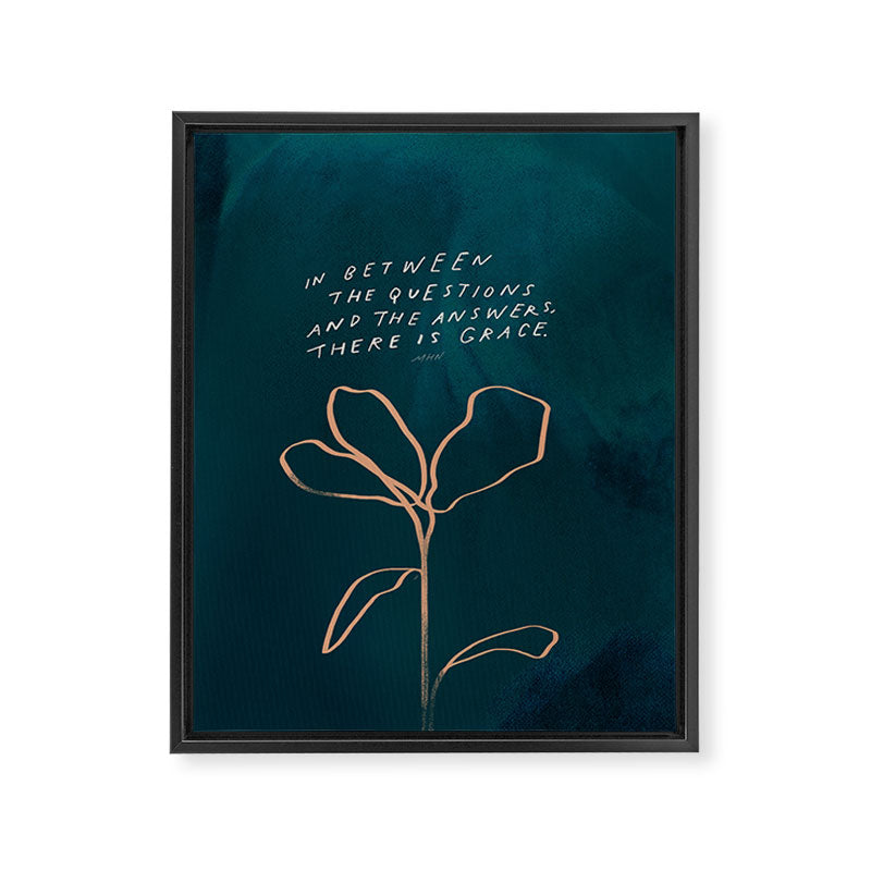 "In Between The Questions And The Answers, There Is Grace." Framed Canvas Print Gallery Image 8
