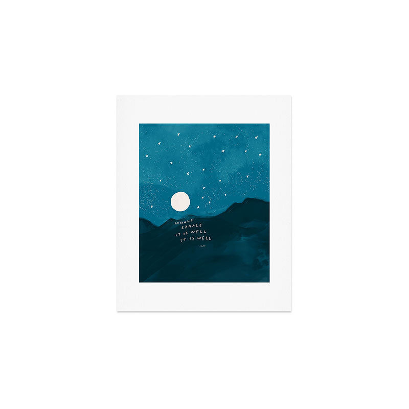 "Inhale Exhale It is Well It Is Well" Art Print Gallery Image 1