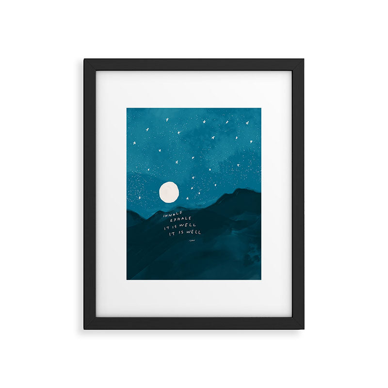 "Inhale Exhale It is Well It Is Well" Framed Art Print Gallery Image 6
