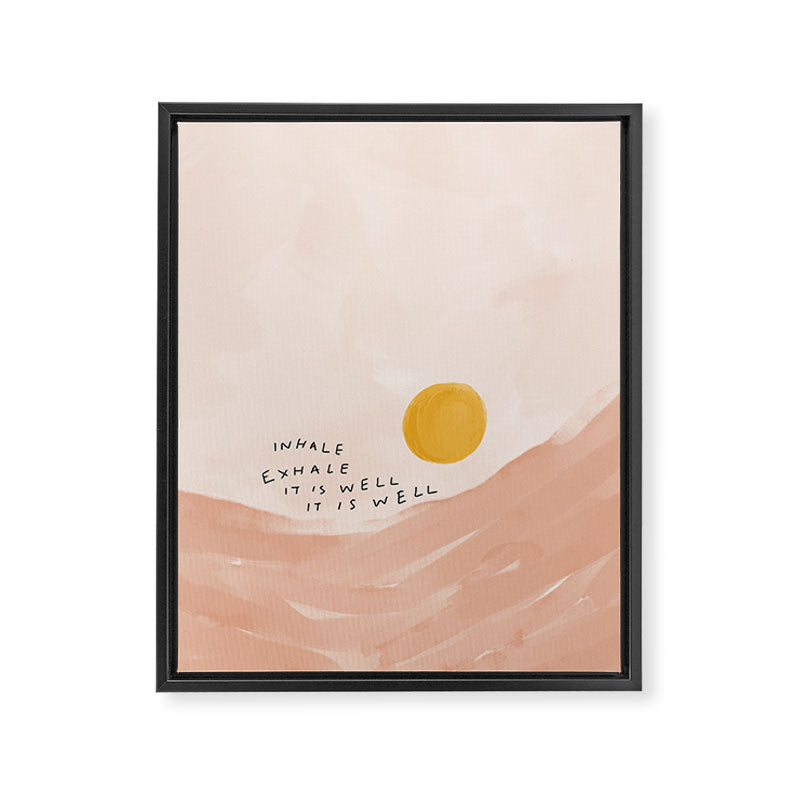 Inhale Exhale It Is Well It Is Well Framed Canvas Print Gallery Image 8