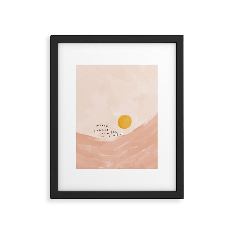 Inhale Exhale It Is Well It Is Well Framed Art Print Gallery Image 4