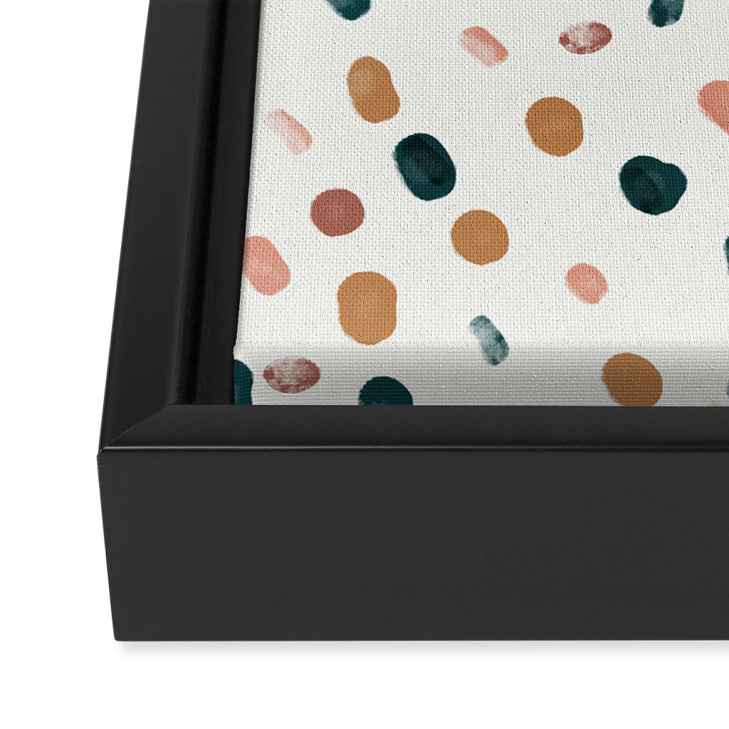 Joy in The Mess Of Things | Polka Dot Design Framed Canvas Print Gallery Image 3