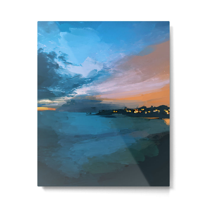 Laguna Beach At Night Metal Print Gallery Image 1